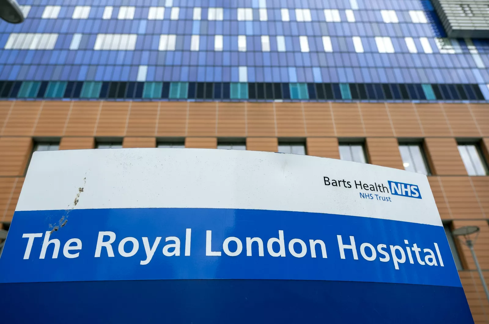 Exterior of the Royal London Hospital in Whitechapel, London.