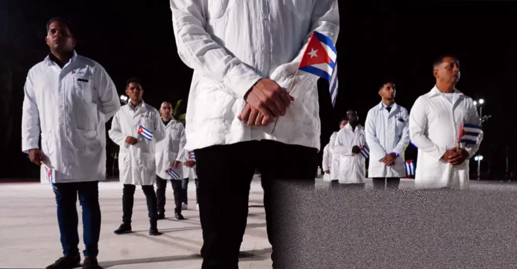 A map of Latin America highlighting countries that ended Cuban doctor agreements.