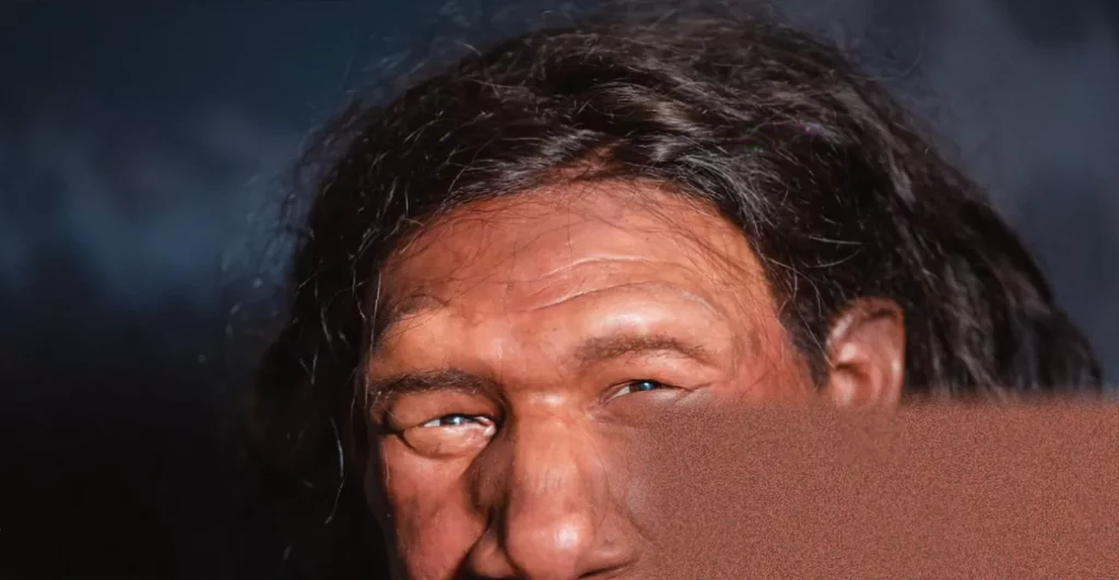 A close-up of the Chagyrskaya 64 Neanderthal molar showing a drilled hole in the chewing surface