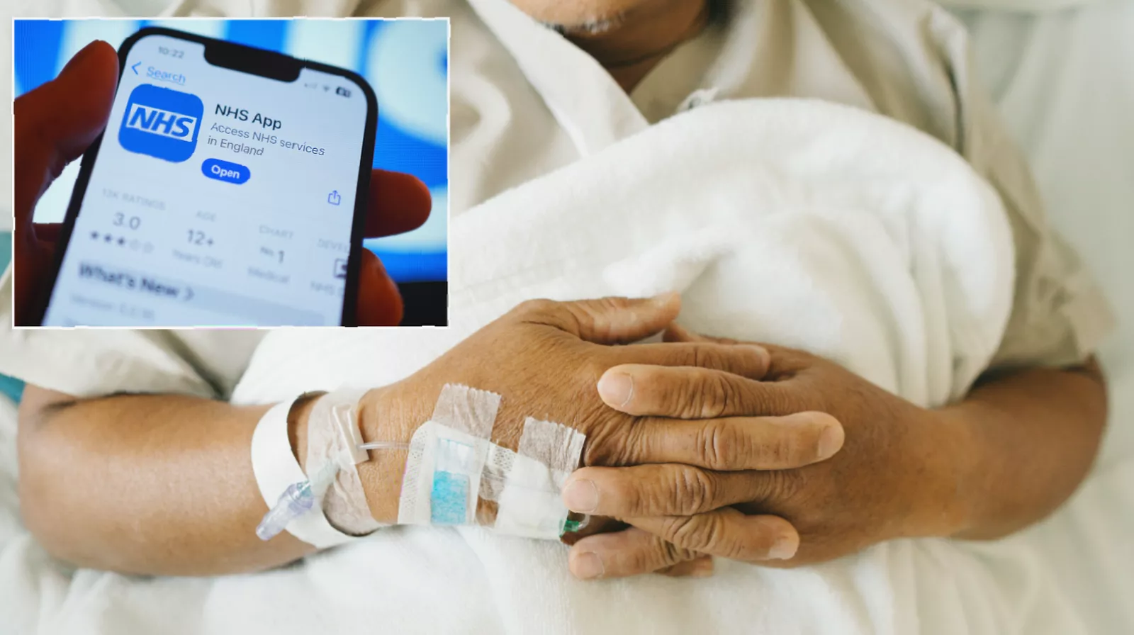 NHS app interface showing uploaded medical records and correspondence