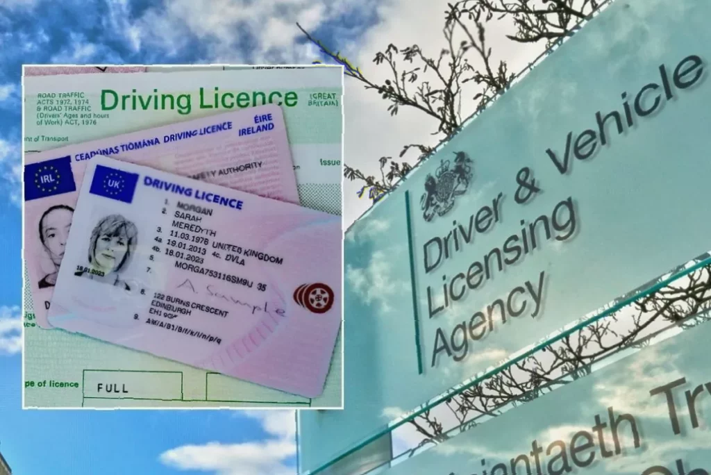 A UK driving licence and a stethoscope resting on a table, symbolising medical disclosure rules for motorists.