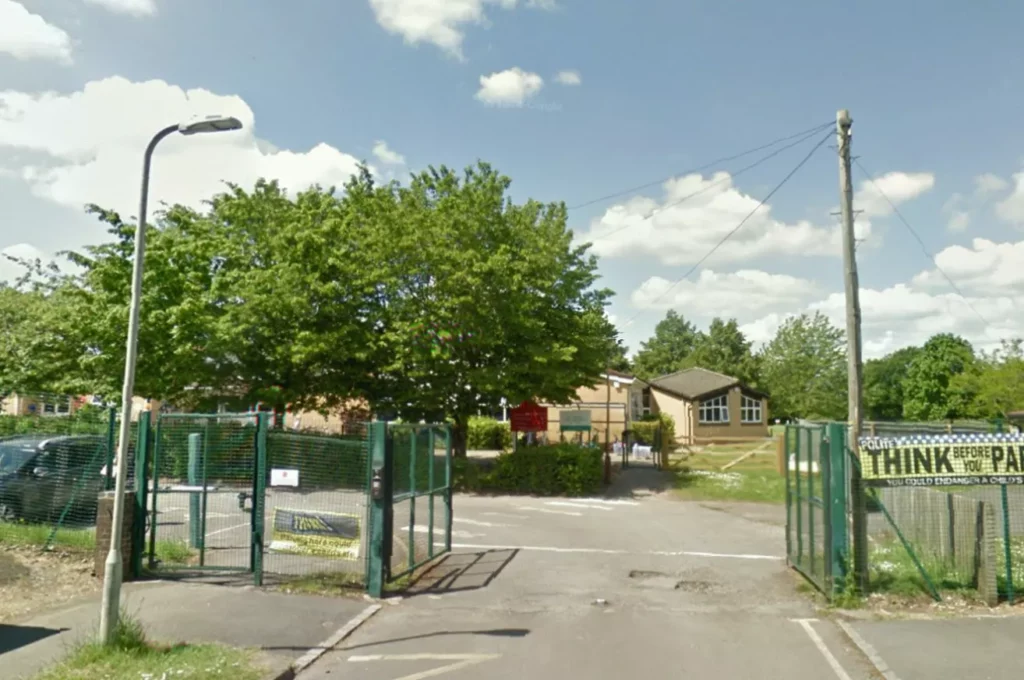 Exterior of Westwood Farm Junior School in Tilehurst, Reading, where a fourth meningitis case was confirmed
