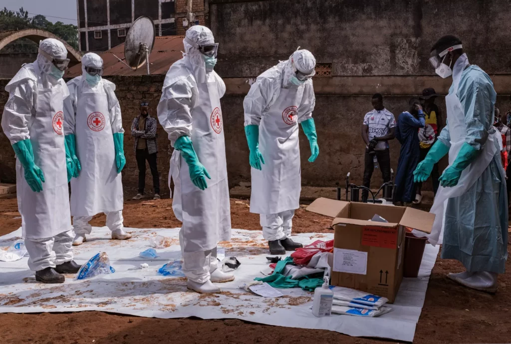 WHO chief demands immediate truce in Democratic Republic of Congo as suspected Ebola cases near 1,000 A field hospital tent set up in a clearing near a conflict zone in eastern Democratic Republic of Congo.