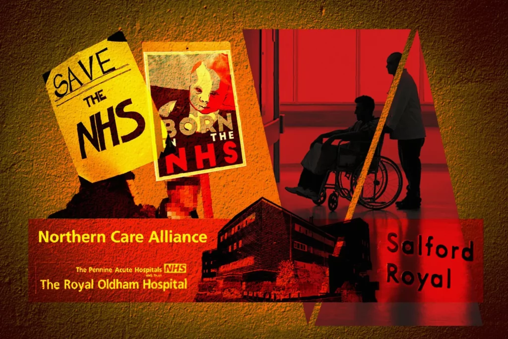 NHS trust doctors on brink of mutiny Consultants gathering for a confidential meeting in a hospital conference room.