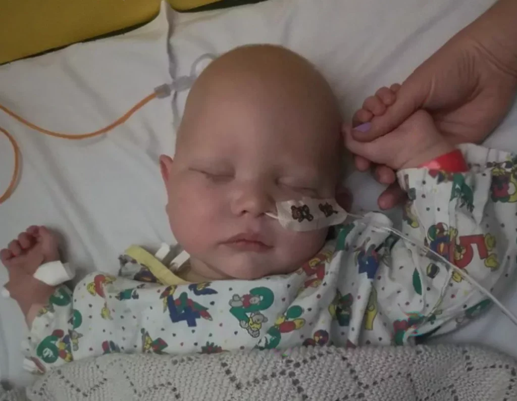 A child patient inside a hospital ward at Great Ormond Street Hospital