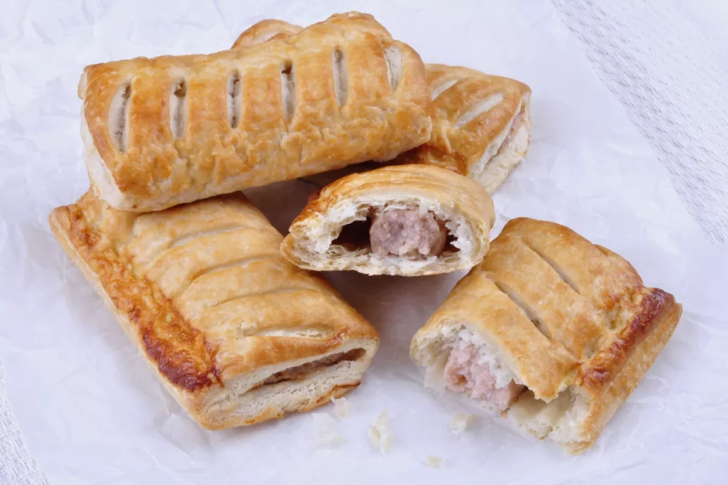 Scientists attempt to improve sausage roll nutrition while keeping flaky pastry Laboratory equipment used to develop oleogel-based pastry for healthier sausage rolls