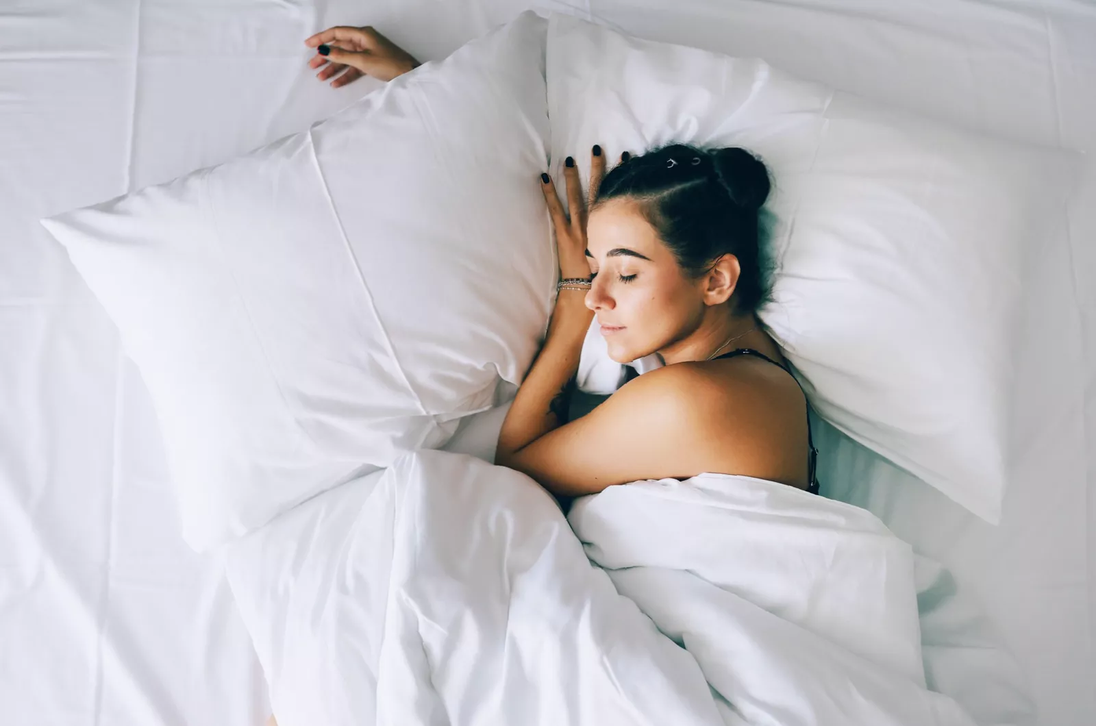 UK Biobank participant wearing a sleep tracking accelerometer device