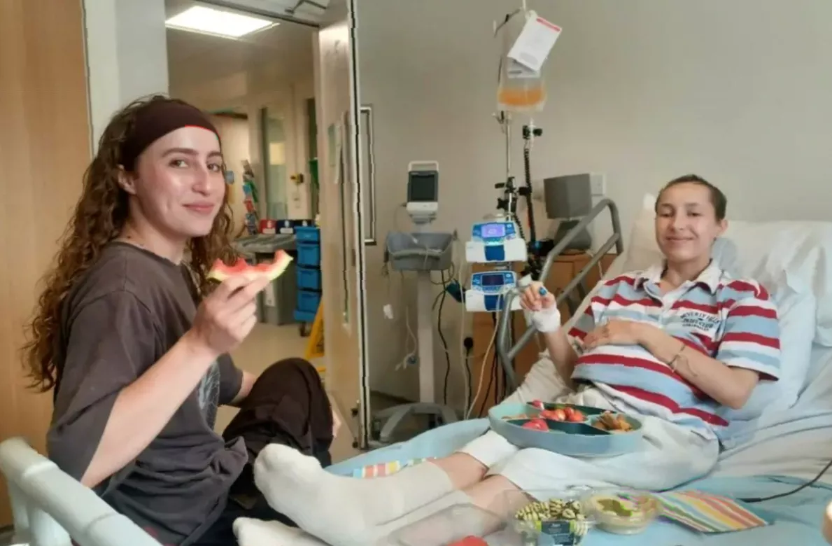 Medical team preparing a patient for full-body radiotherapy before a stem cell transplant