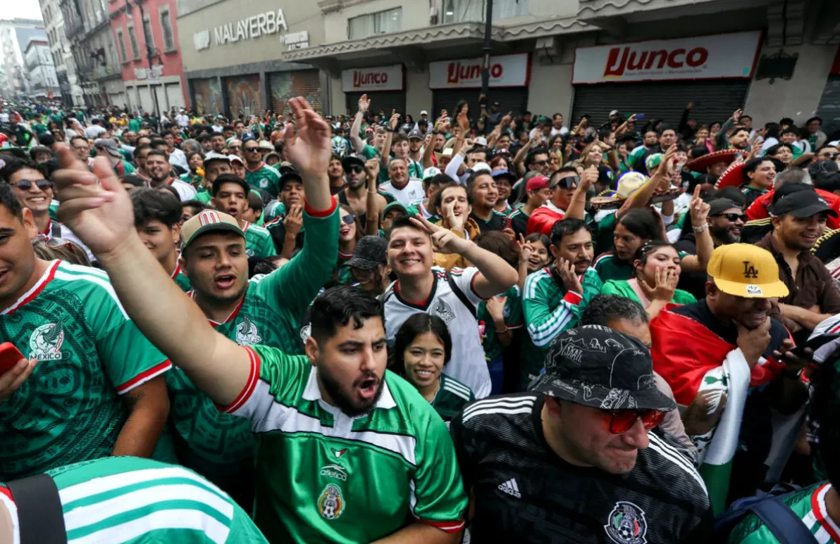 Airport terminal packed with travellers during a major sporting event